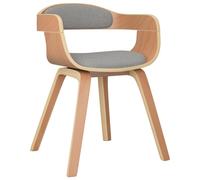 Vidaxl Chaise De Salle À Manger Taupe Bois Courbé Et Tissu Multicolore