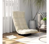 Vidaxl Chaise De Sol Pivotante Crème Velours