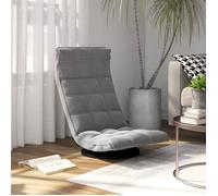 vidaXL Chaise de sol pivotante Gris clair Velours