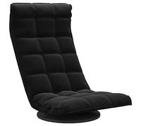 vidaXL Chaise de Sol Pivotante Siège de Sol Meuble de Salon Meuble de Salle de Séjour Chaise de Chambre à Coucher Maison Intérieur Noir Velours