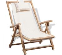 vidaXL Chaise de terrasse en bambou