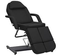 vidaXL Chaise de Traitement de Beauté Fauteuil de Massage Inclinable Lit de Salon de Beauté Chaise de Tatouage Similicuir Noir 180x62x78 cm