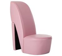 Vidaxl Chaise En Forme De Chaussure À Talon Haut Rose Similicuir Rose