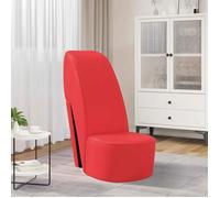 vidaXL Chaise en forme de chaussure à talon haut Rouge Similicuir 248646