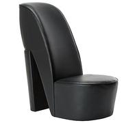 vidaXL Chaise en Forme de Chaussure à Talon Haut Siège Chaise de Salon Maison Décoration Intérieur Chaise de Soirées à Thème Noir Similicuir