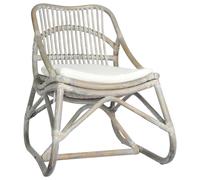 vidaXL Chaise en rotin Gris Lin