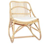 vidaXL Chaise en rotin Lin – Relaxation pour chambre et salon