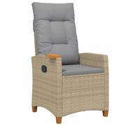 Vidaxl Chaise Inclinable Avec Plateau À Thé 62 X 64 X 112 Cm Polyrotin