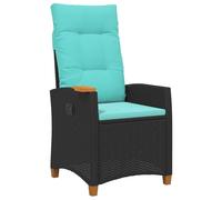 vidaXL Chaise inclinable avec Plateau à thé 62 x 64 x 112 cm polyrotin, Fauteuil de Jardin Moderne, inclinable, Chaise extérieure Confortable, Lounge en rotin, mobilier pour se détendre