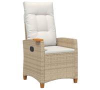 vidaXL Chaise inclinable avec Plateau à thé 62 x 64 x 112 cm polyrotin, Fauteuil de Jardin Moderne, inclinable, Chaise extérieure Confortable, Lounge en rotin, mobilier pour se détendre