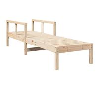 vidaXL Chaise longue transat 199,5x62x55 cm – Bois massif de pin, dossiers réglables et accoudoirs