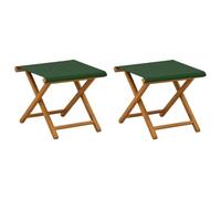 vidaXL Chaise Longue 2 pcs Bois d'eucalyptus Massif Vert, Fauteuil de Jardin, Assise Portable pour Patio, terrasse et Balcon, détente Confortable pour espaces extérieurs
