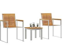vidaXL Chaise longue 3 pcs Marron 200 x 60 x 88cm bois massif teck