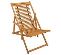 vidaXL Chaise Longue 3 Position Bois d'eucalyptus Massif Naturel