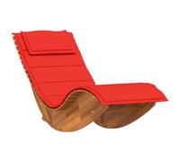 Vidaxl Chaise Longue À Bascule Avec Coussin En Bois Massif D'acacia