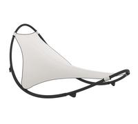 vidaXL Chaise longue à bascule avec roulettes Acier & Textilène Crème