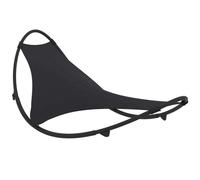 vidaXL Chaise longue à bascule avec roulettes Acier & Textilène Noir