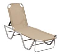 Vidaxl Chaise Longue Aluminium Et Textilène Crème