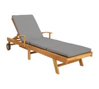 vidaXL Transat 100% Polyester Teck Solide, Transat de Jardin réglable, mobilier Moderne pour l'extérieur, résistant aux intempéries, Chaise relaxante