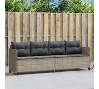 vidaXL Chaise Longue avec Coussins, Lit de Repos, Bain de Soleil, Meuble de Jardin Terrasse Patio Extérieur, Moderne, Gris 368331 Gris G