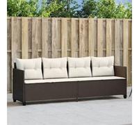 Vidaxl Chaise Longue Avec Coussins Marron Résine Tressée