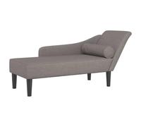 vidaXL Chaise longue avec coussins taupe tissu 4007601