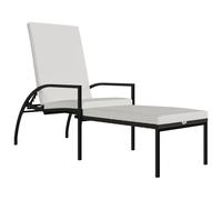 Vidaxl Chaise Longue Avec Repose-Pied Résine Tressée Marron Marron