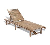 Chaise longue en bambou - Naturel - 200 x 65 cm