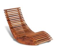 vidaXL Chaise longue basculante – Bain de soleil en bois d'acacia pour jardin et patio