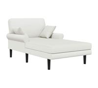 vidaXL Chaise Longue Blanc Simili Cuir
