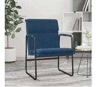 vidaXL Chaise longue Bleu 55x64x80 cm Tissu, chaise, chaise de canapé, fauteuil, chaise de salon, chaise de détente 351349