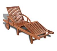 vidaXL Chaise longue bois d'acacia solide 42592