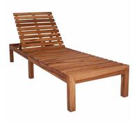 vidaXL Chaise longue bois de teck solide 316171