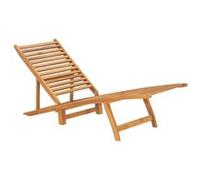 vidaXL Chaise longue Bois de teck solide