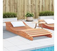 vidaXL Chaise Longue, Transat de Patio, Lit de Repos de Jardin , Bain de Soleil Piscine Terrasse Balcon, Moderne, Cire Marron Bois Massif de Pin