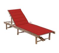 Vidaxl Chaise Longue De Jardin Avec Coussin Bambou
