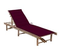 Vidaxl Chaise Longue De Jardin Avec Coussin Bambou