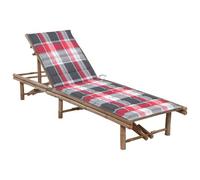 Vidaxl Chaise Longue De Jardin Avec Coussin Bambou