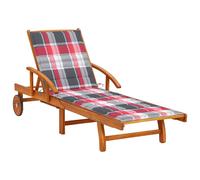 Vidaxl Chaise Longue De Jardin Avec Coussin Bois D'acacia Solide