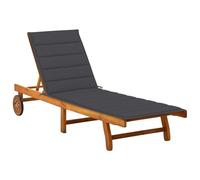 Vidaxl Chaise Longue De Jardin Avec Coussin Bois D'acacia Solide