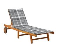 Vidaxl Chaise Longue De Jardin Avec Coussin Bois D'acacia Solide