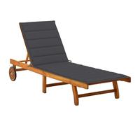 Vidaxl Chaise Longue De Jardin Avec Coussin Bois D'acacia Solide
