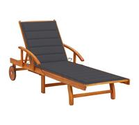 Vidaxl Chaise Longue De Jardin Avec Coussin Bois D'acacia Solide