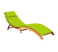 Vidaxl Chaise Longue De Jardin Avec Coussin Bois D'acacia Solide