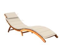 Vidaxl Chaise Longue De Jardin Avec Coussin Bois D'acacia Solide