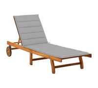 Vidaxl Chaise Longue De Jardin Avec Coussin Bois D'acacia Solide