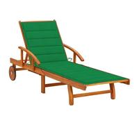 Vidaxl Chaise Longue De Jardin Avec Coussin Bois D'acacia Solide
