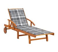 Vidaxl Chaise Longue De Jardin Avec Coussin Bois D'acacia Solide
