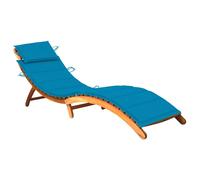 Vidaxl Chaise Longue De Jardin Avec Coussin Bois D'acacia Solide