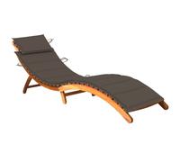 Vidaxl Chaise Longue De Jardin Avec Coussin Bois D'acacia Solide